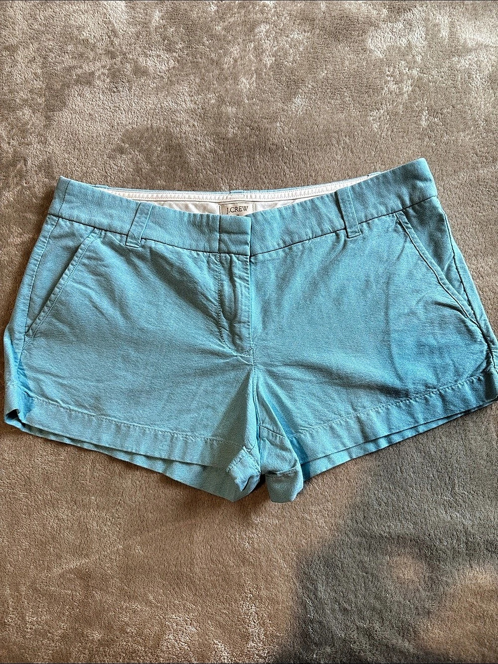 J.Crew Women's Linen Shorts Blue Size 8